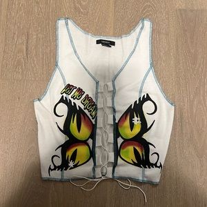 “Let me dream” butterfly croptop